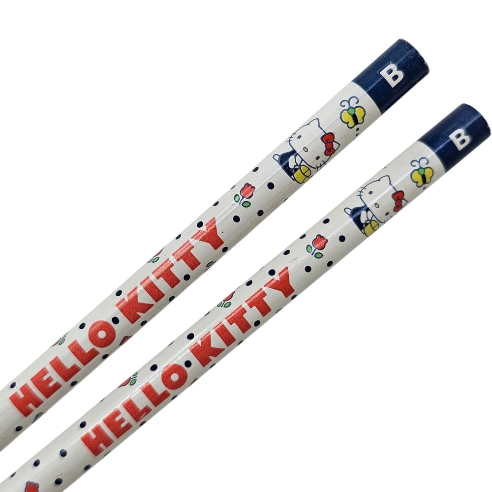 1976 Vintage Sanrio Hello Kitty Pencils Collectible Made In Japan Lot Of 2 NOS